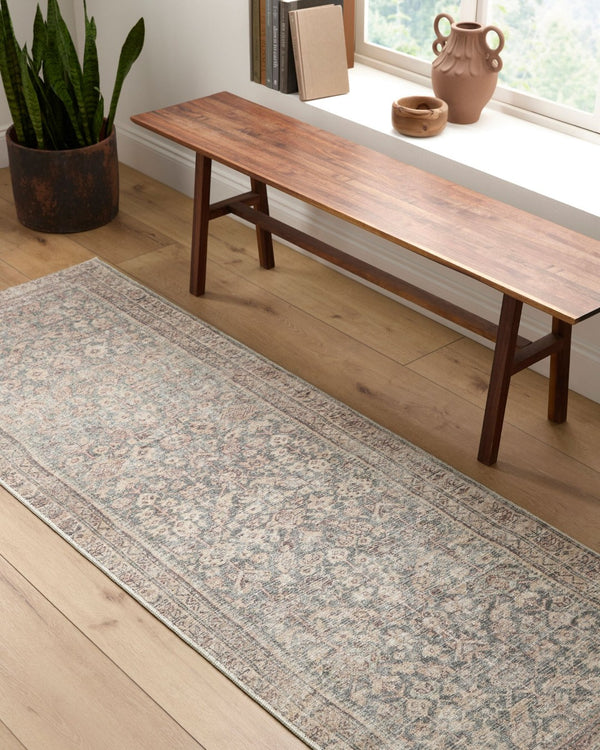 Livabliss Collins Avenue Vintage Floral Machine Woven Polyester Accent Rug for Entryways Ivory, Rust 2'7" x 7'3" GACA2302-2773