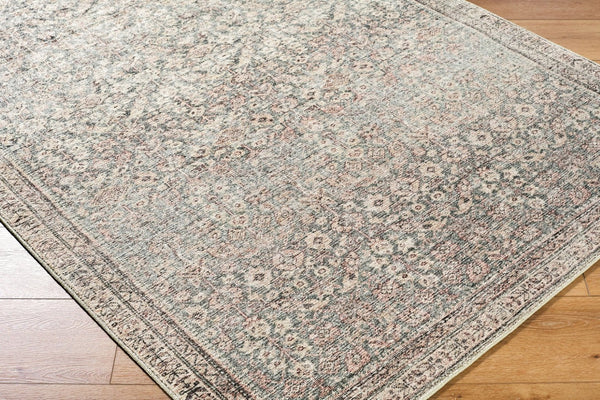 Livabliss Collins Avenue Vintage Floral Machine Woven Polyester Accent Rug for Entryways Ivory, Rust 2'1" x 3'9" GACA2302-2745