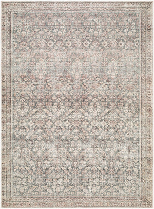 Livabliss Collins Avenue Vintage Floral Machine Woven Polyester Accent Rug for Entryways Ivory, Rust 2'1" x 3'9" GACA2302-2745