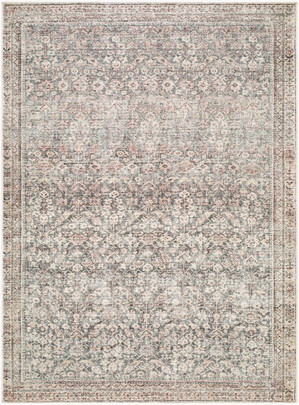 Livabliss Collins Avenue Vintage Floral Machine Woven Polyester Accent Rug for Entryways Ivory, Rust 2'1" x 3'9" GACA2302-2745