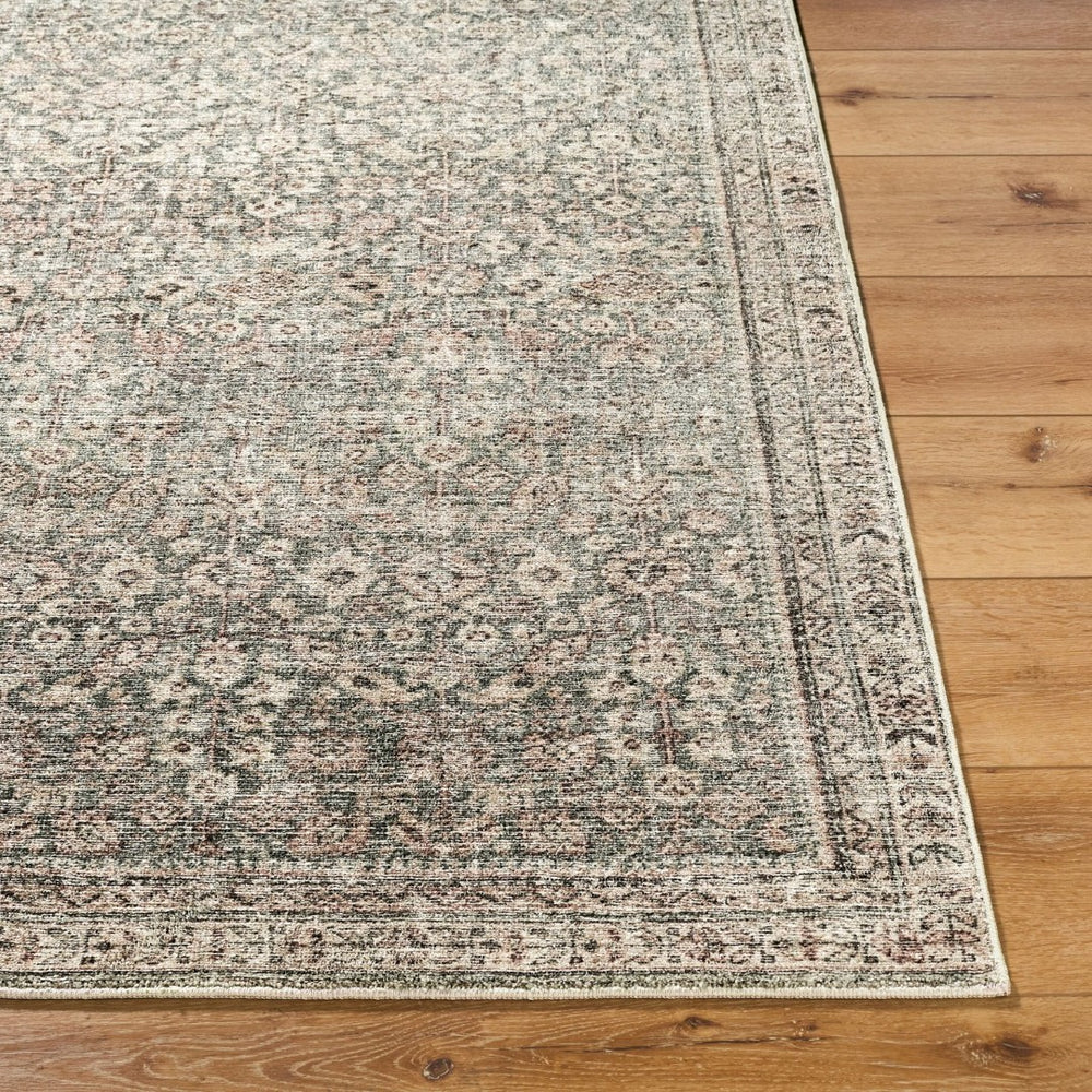 Livabliss Collins Avenue Vintage Floral Machine Woven Polyester Accent Rug for Entryways Ivory, Rust 2'1" x 3'9" GACA2302-2745