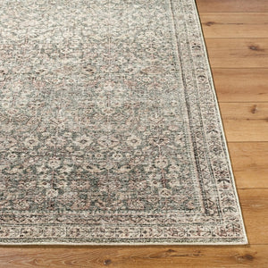 Livabliss Collins Avenue Vintage Floral Machine Woven Polyester Accent Rug for Entryways Ivory, Rust 2'1" x 3'9" GACA2302-2745