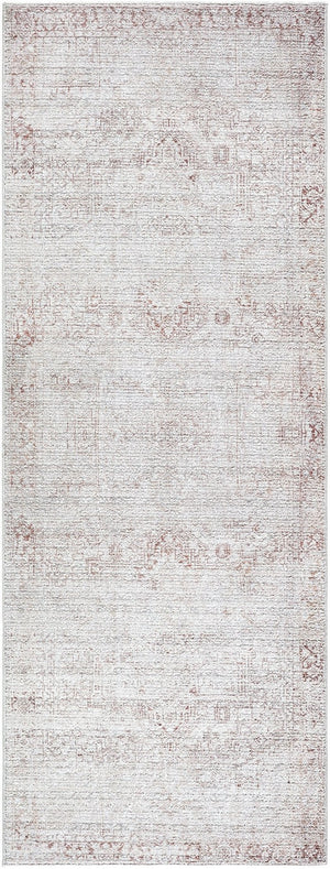 Livabliss Collins Avenue Medallion Accent Rug Plush Polyester Pile for Entryway or Bedside Ivory, Beige 2'7" x 7'3" GACA2304-2773