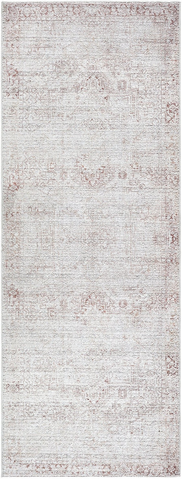 Livabliss Collins Avenue Medallion Accent Rug Plush Polyester Pile for Entryway or Bedside Ivory, Beige 2'7" x 7'3" GACA2304-2773