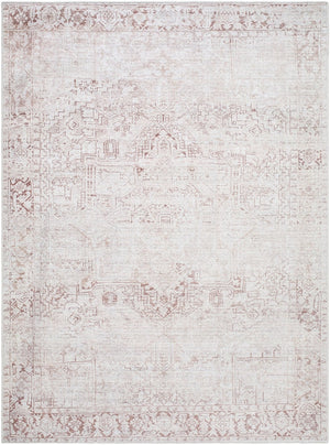 Livabliss Collins Avenue Medallion Accent Rug Plush Polyester Pile for Entryway or Bedside Ivory, Beige 6'6" x 9' GACA2304-669