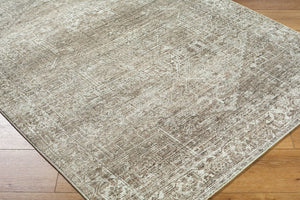 Livabliss Collins Avenue Medallion Accent Rug Polyester Pile Woven Neutral Tones Entryway Decor Ivory, Light Br 2'7" x 7'3" GACA2305-2773