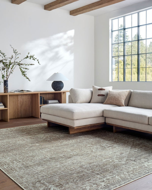 Livabliss Collins Avenue Medallion Accent Rug Polyester Pile Woven Neutral Tones Entryway Decor Ivory, Light Br 2'7" x 7'3" GACA2305-2773