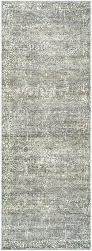 Livabliss Collins Avenue Medallion Accent Rug Plush Polyester Weave for Bedside or Entryway Olive, Ivory 2'7" x 7'3" GACA2306-2773