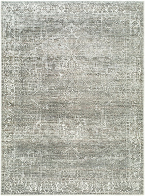 Livabliss Collins Avenue Medallion Accent Rug Plush Polyester Weave for Bedside or Entryway Olive, Ivory 2'1" x 3'9" GACA2306-2745