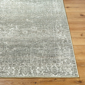 Livabliss Collins Avenue Medallion Accent Rug Plush Polyester Weave for Bedside or Entryway Olive, Ivory 2'1" x 3'9" GACA2306-2745