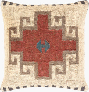 Livabliss Gada Handcrafted Southwestern Geometric Throw Pillow Wool Jute Cotton Earthy Texture GAD002-2020D