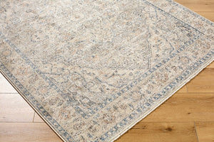 Livabliss Maria Elena Medallion Accent Rug Polyester Woven Fringe Trim Transitional Entryway Decor Taupe, Beige 2'2" x 3'9" GADA2300-2745