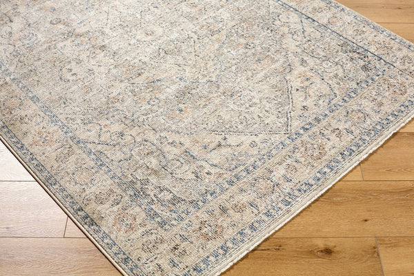 Livabliss Maria Elena Medallion Accent Rug Polyester Woven Fringe Trim Transitional Entryway Decor Taupe, Beige 2'2" x 3'9" GADA2300-2745
