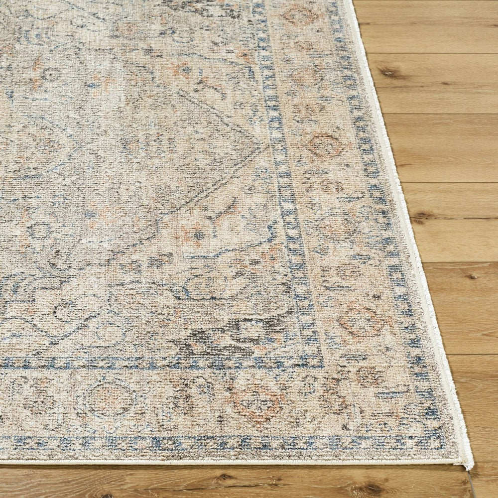 Livabliss Maria Elena Medallion Accent Rug Polyester Woven Fringe Trim Transitional Entryway Decor Taupe, Beige 2'2" x 3'9" GADA2300-2745