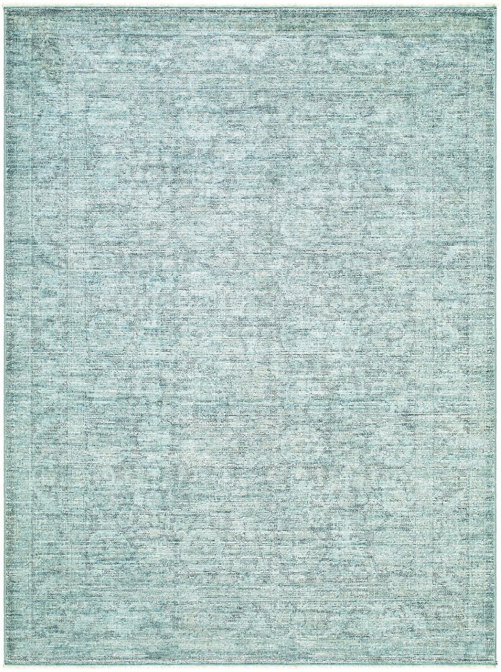Livabliss Maria Elena Persian Medallion Area Rug Polyester Woven Fringe Living Room Accent Dusty Sage, Cre 6'4" x 9' GADA2301-649