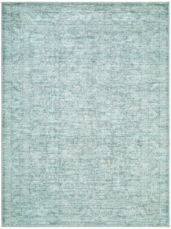 Livabliss Maria Elena Persian Medallion Area Rug Polyester Woven Fringe Living Room Accent Dusty Sage, Cre 6'4" x 9' GADA2301-649