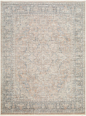 Livabliss Maria Elena Floral Medallion Accent Rug Polyester Woven Fringe Boho Entryway Layer Brown, Beige 7'10" x 10' GADA2302-71010