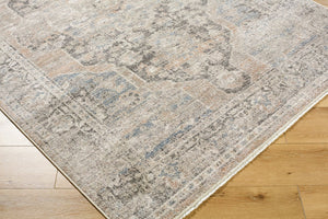Livabliss Maria Elena Medallion Accent Rug Bohemian Fringe Polyester Woven Entryway Bedside Indigo Dark Brown, Oat 2'2" x 3'9" GADA2303-2745