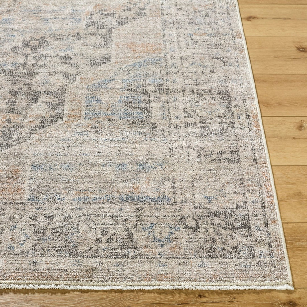 Livabliss Maria Elena Medallion Accent Rug Bohemian Fringe Polyester Woven Entryway Bedside Indigo Dark Brown, Oat 2'2" x 3'9" GADA2303-2745