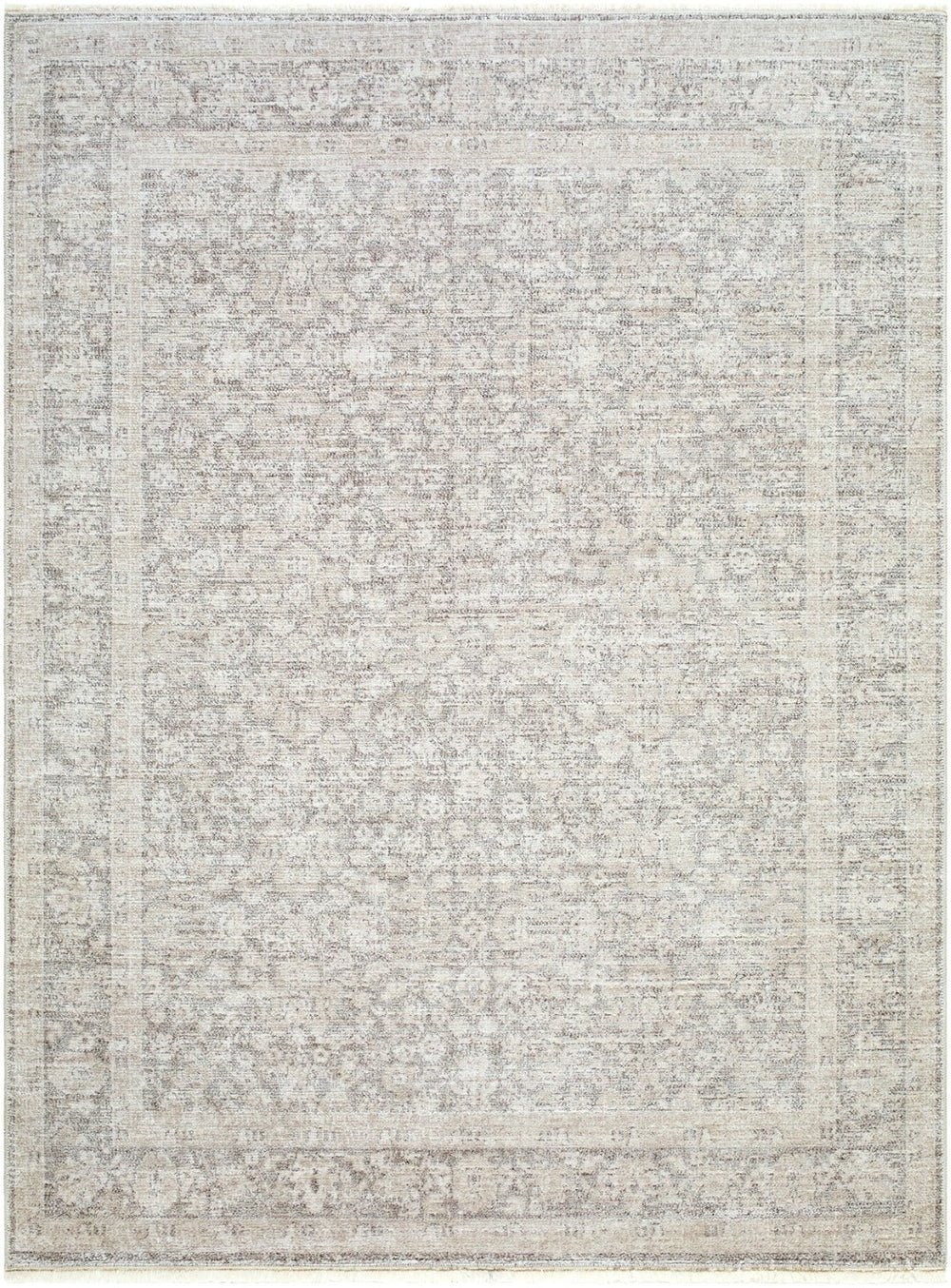 Livabliss Maria Elena Traditional Fringe Area Rug Polyester Pile for Living Room Spaces Ivory, Medium B 2'7" x 7'3" GADA2304-2773
