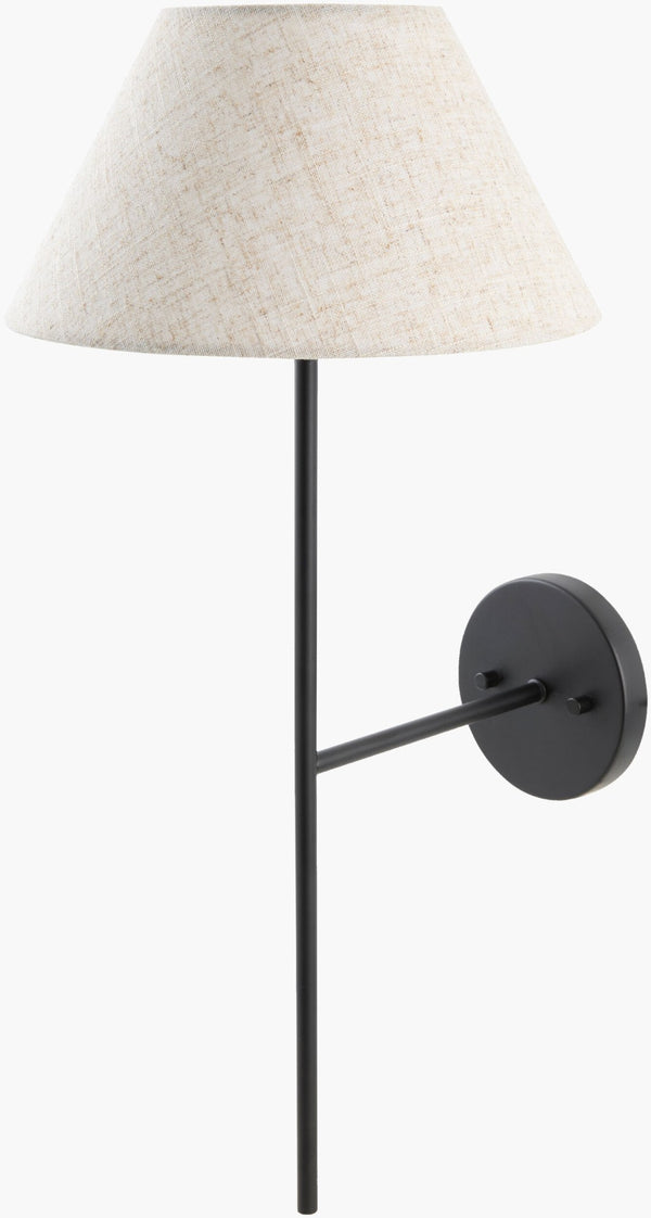 Livabliss The Darreff Linen Shade Wall Sconce French Country Cottage Warm Ambient Bedroom Light GADF-001