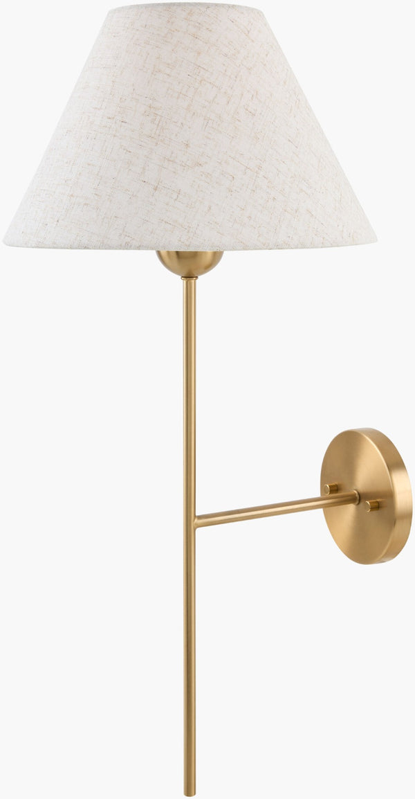 Livabliss The Darreff Linen Shade Wall Sconce French Country Cottage Ambient Light for Hallways GADF-002