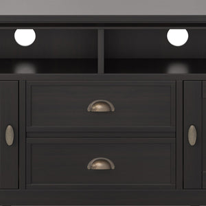 English Elm Redmond 72" Tv Media Stand In Hickory Brown - Handcrafted Solid Wood With Elegant Storage Solutions B136P159540-GIGA