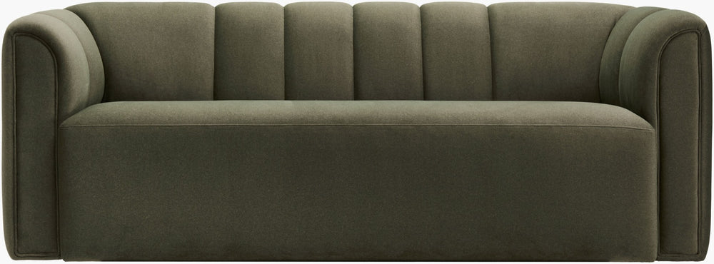 Livabliss Dale Channel Tufted Sofa in Forest Green Mohair Polyester for Elegant Living Rooms GADL001-339135