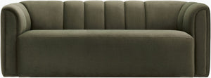 Livabliss Dale Channel Tufted Sofa in Forest Green Mohair Polyester for Elegant Living Rooms GADL001-339135