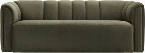 Livabliss Dale Channel Tufted Sofa in Forest Green Mohair Polyester for Elegant Living Rooms GADL001-339135