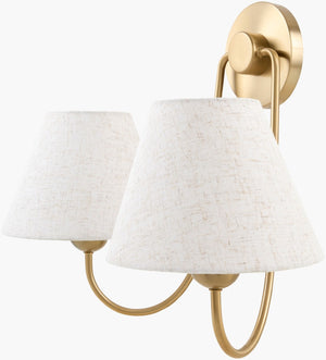 Livabliss The Dillon French Country Linen Shade Wall Sconce for Bedroom or Entryway Ambiance GADN-002