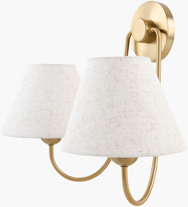 Livabliss The Dillon French Country Linen Shade Wall Sconce for Bedroom or Entryway Ambiance GADN-002