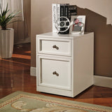 Parker House Boca Rolling File Cabinet Cottage White Poplar Solids / Birch Veneers BOC#375