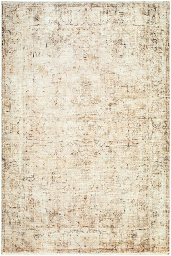 Livabliss Fetscher Vintage Inspired Distressed Geometric Polyester Accent Rug for Entryways Light Beige, Li 2'2" x 3'9" GAHU2300-2745