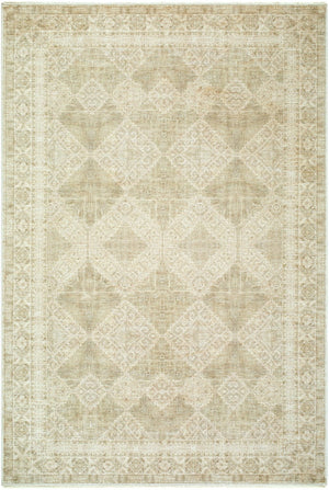 Livabliss Fetscher Distressed Geometric Area Rug Polyester Vintage Neutral Entryway Accent Olive, Light Be 7'10" x 10' GAHU2303-71010