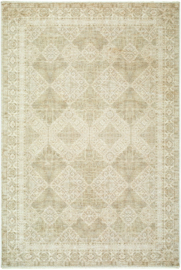 Livabliss Fetscher Distressed Geometric Area Rug Polyester Vintage Neutral Entryway Accent Olive, Light Be 7'10" x 10' GAHU2303-71010