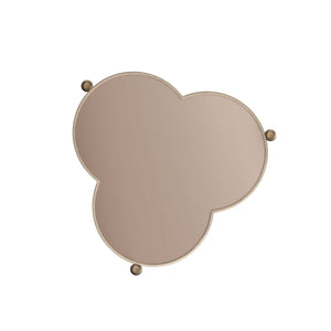 A.R.T. Furniture Eave Accent Table - Elegant Trefoil Design With Burnished Gold And Bronze Frosted Glass Levels Bronze Material(S), Poplar And Parawood Solids,Walnut Veneer 336368-1245