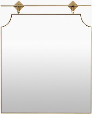 Livabliss Jessika Mid-century Modern Geometric Accent Mirror Slim Wall Frame for Entryway Bedroom Gold 36"H x 29"W x 1"D GAJE001-36291