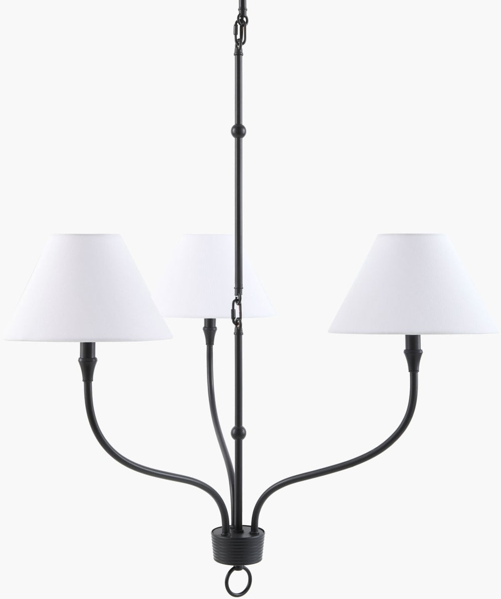 Livabliss The Johanna French Country Linen Shade Chandelier Warm Ambient Dining Room Light GAJN-001