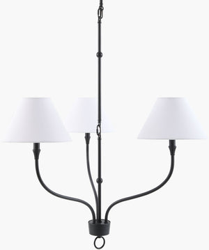 Livabliss The Johanna French Country Linen Shade Chandelier Warm Ambient Dining Room Light GAJN-001
