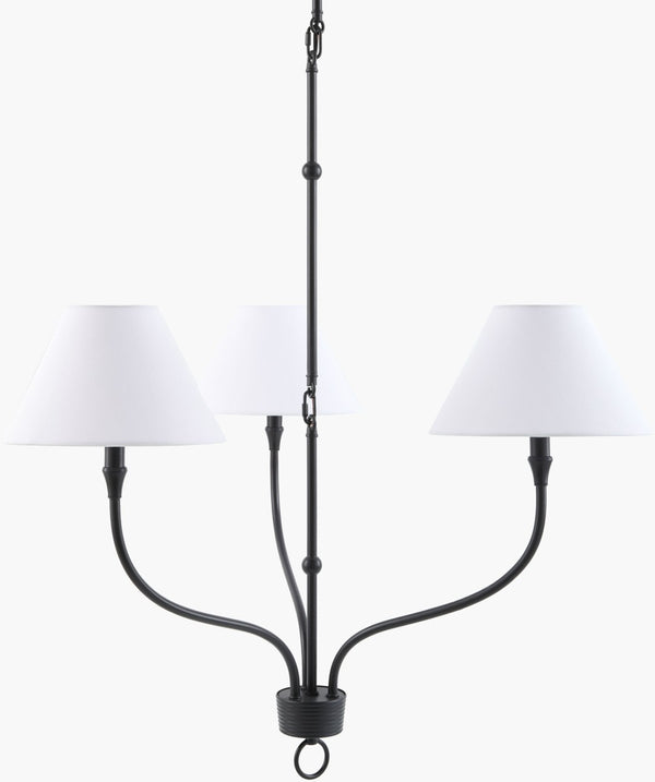Livabliss The Johanna French Country Linen Shade Chandelier Warm Ambient Dining Room Light GAJN-001