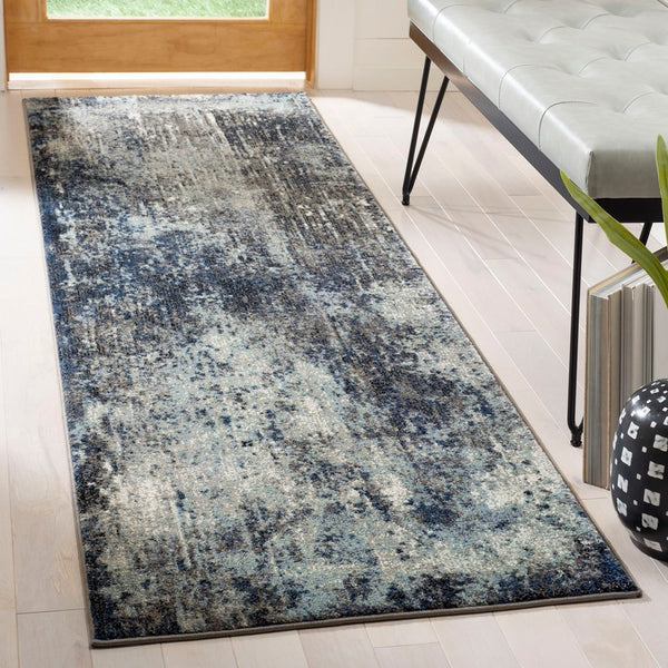 Safavieh Galaxy 116 Power Loomed Contemporary Rug Charcoal / Blue GAL116H-6