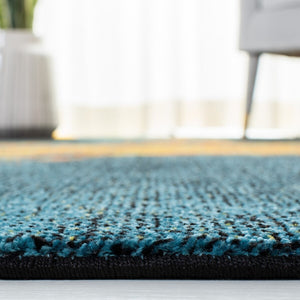 Safavieh Galaxy 117 Power Loomed Contemporary Rug Blue / Yellow GAL117L-26