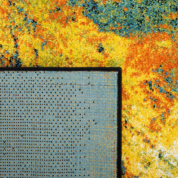 Safavieh Galaxy 117 Power Loomed Contemporary Rug Blue / Yellow GAL117L-26