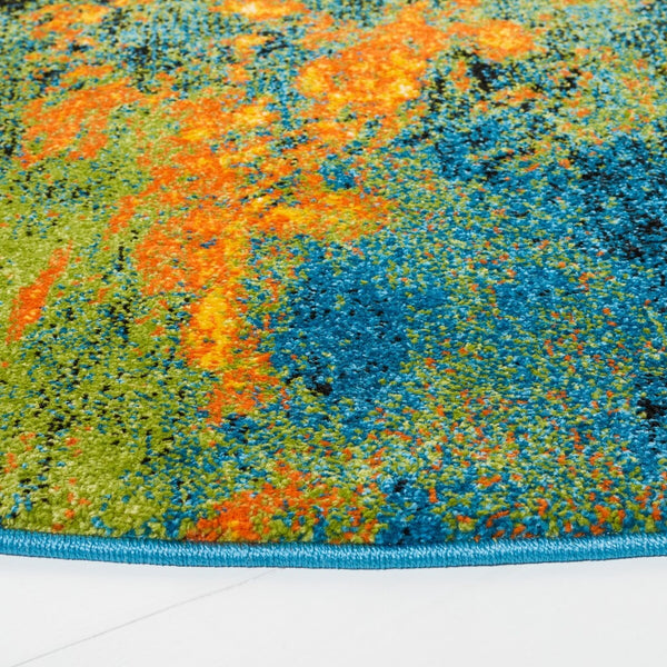 Safavieh Galaxy 117 Power Loomed Contemporary Rug Blue / Yellow GAL117L-26