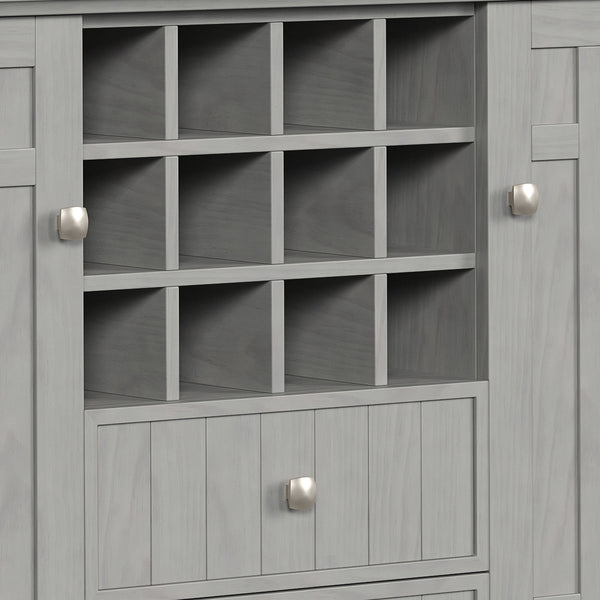 English Elm Bedford - Handcrafted Buffet & Wine Rack In Fog Grey - Elegant Storage For Dining & Living Spaces B136P158484