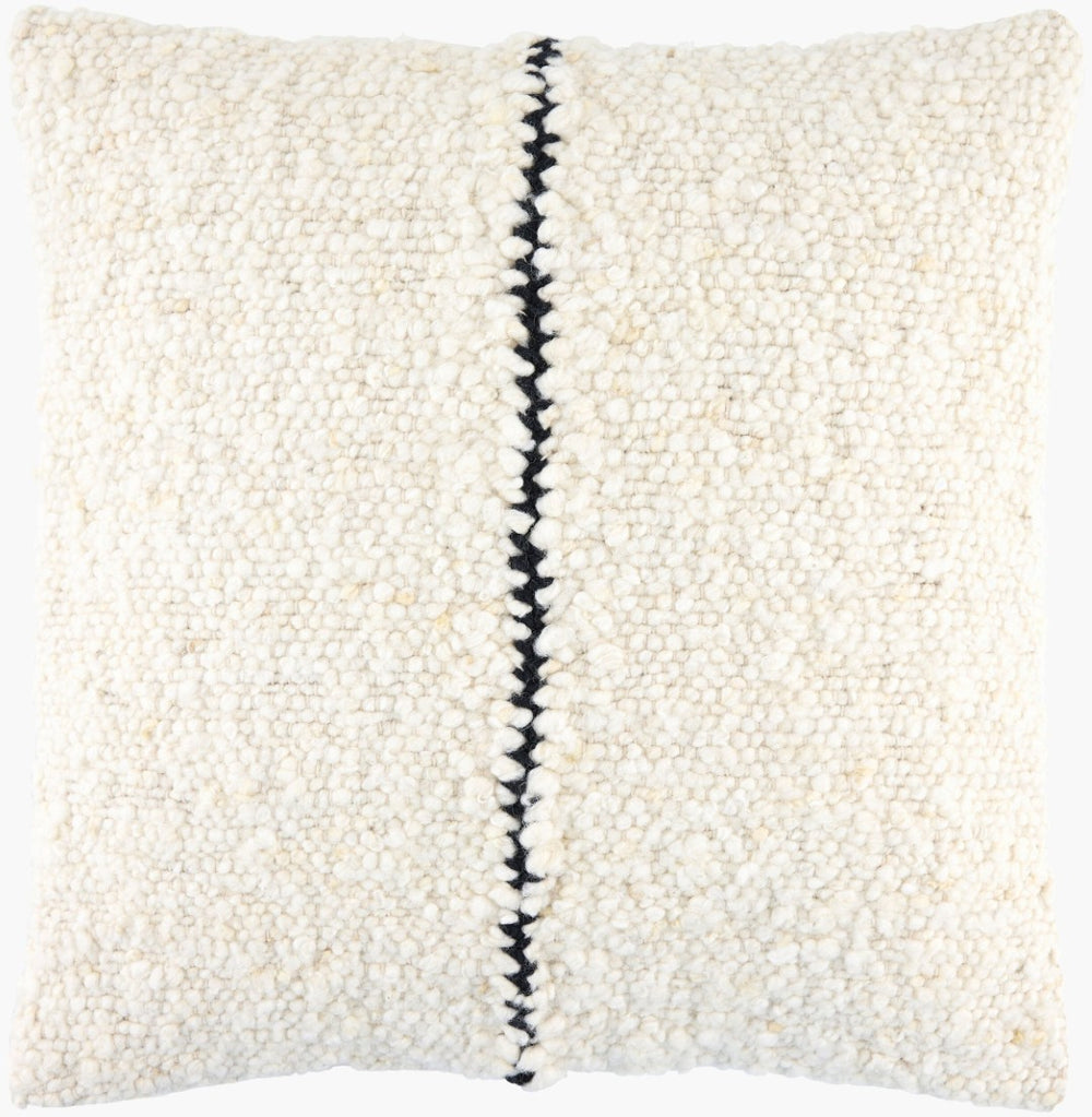 Livabliss Larocco Handcrafted Wool Cotton Woven Throw Pillow Bohemian Linear Textile Art GALR001-2222D