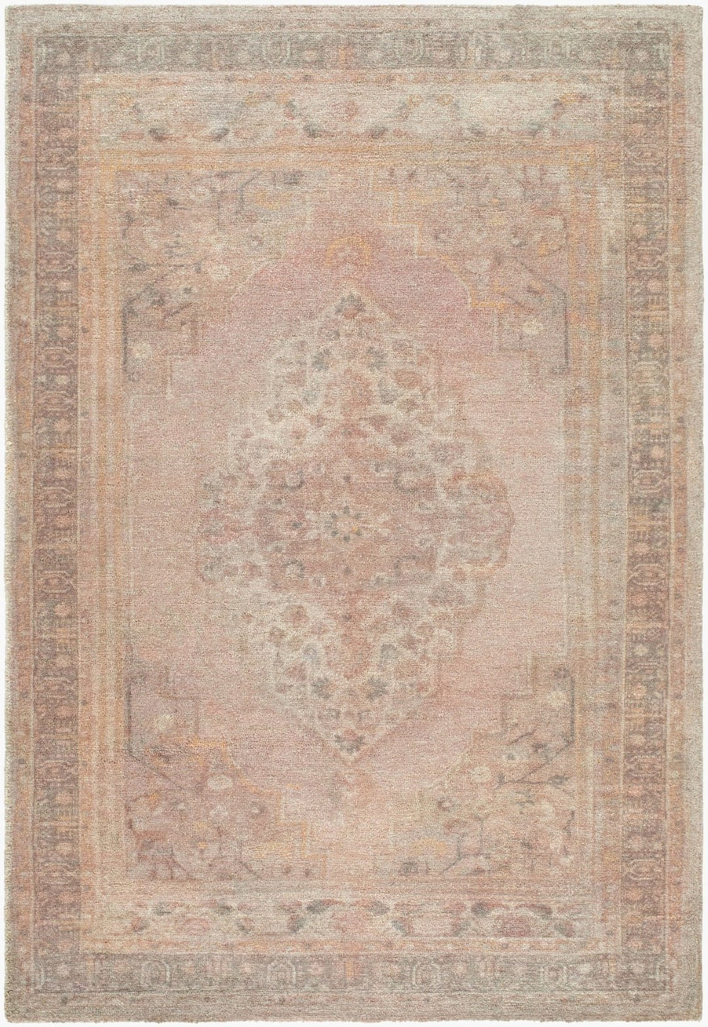 Livabliss Luciana Hand Tufted Polyester Accent Rug Low Pile Entryway Bedside Transitional Decor Dusty Rose, Tau 8'10" x 12' GALU2300-81012