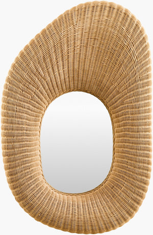 Livabliss Lye Handcrafted Indonesian Wall Mirror Bohemian Sculptural Frame Entryway Accent GALY002-3926