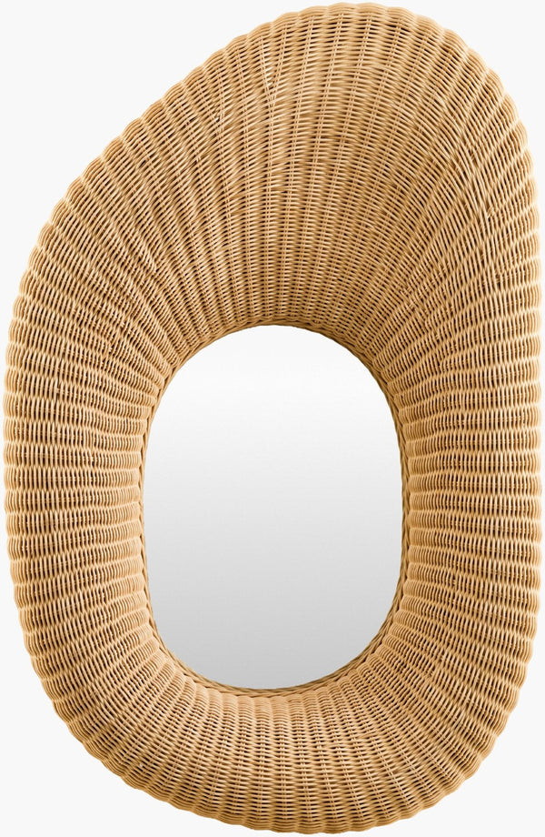 Livabliss Lye Handcrafted Indonesian Wall Mirror Bohemian Sculptural Frame Entryway Accent GALY002-3926